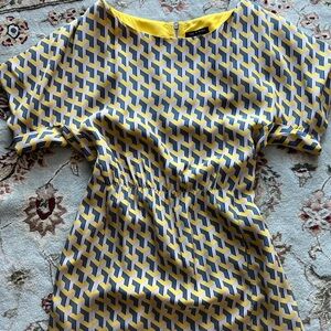 Rag & Bone Silk graphic print shift dress with pockets